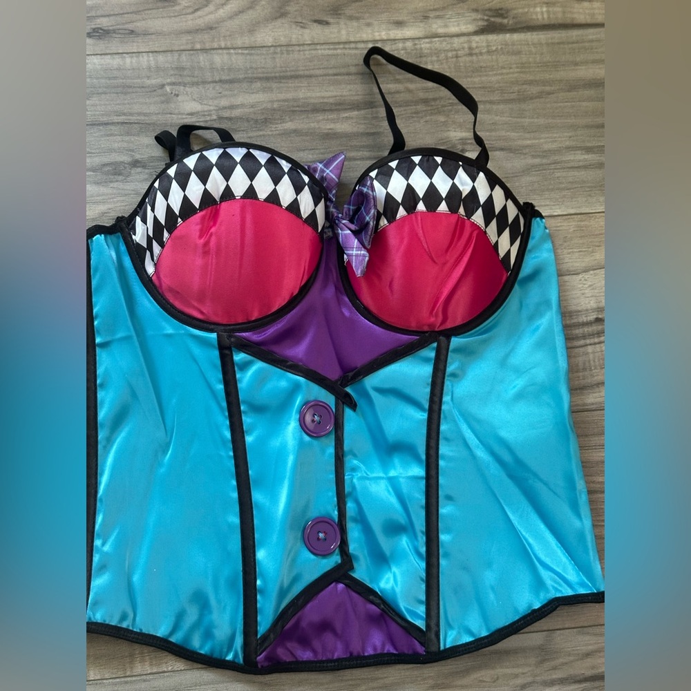 Storybooks’s Mad Hatter Corset Top Adult Ladies Costume Halloween Size M/L